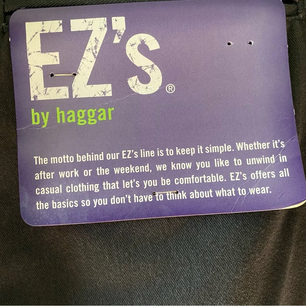 NWOT EZ's by Haggar Men's Pants Size 34 x 34‎